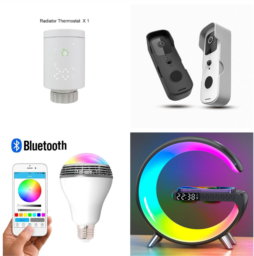 Lámpara LED Inteligente con Altavoz Bluetooth y Cargador Inalámbrico